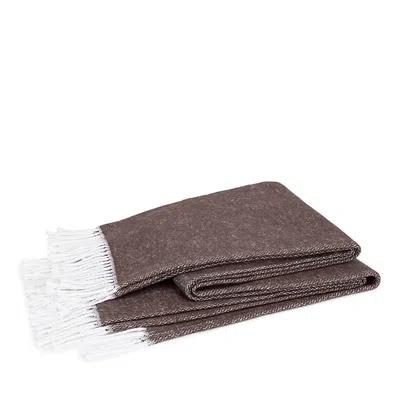 Matouk Pezzo Fringe Throw Blanket In Brown