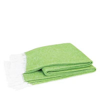 Matouk Pezzo Fringe Throw Blanket In Green