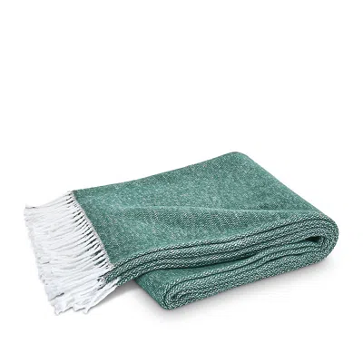 Matouk Pezzo Fringe Throw Blanket In Green