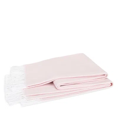 Matouk Pezzo Fringe Throw Blanket In Pink