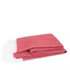 Matouk Pezzo Fringe Throw Blanket In Pink