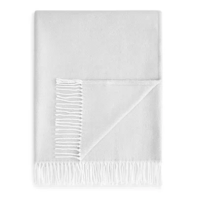 Matouk Pezzo Fringe Throw Blanket In White