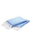 Matouk Pezzo Throw Blanket In Azure