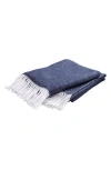 Matouk Pezzo Throw Blanket In Navy