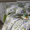 Matouk Pomegranate Linen Duvet Cover, Full Queen In Green