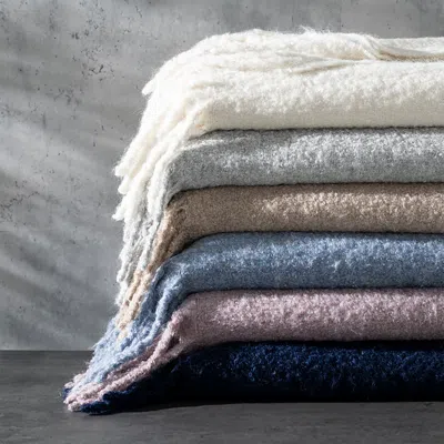 Matouk Poncho Suri Alpaca Boucle Throw In Multi