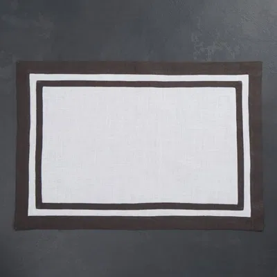 Matouk Rectangle Placemats, Set Of 4 In Smoke Gray