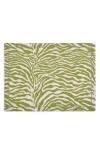 Matouk Regine Set Of 4 Linen Zebra Stripe Linen Placemats In Green