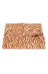 Matouk Regine Zebra Stripe Linen Tablecloth In Brown