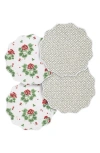 Matouk Reversible Quilted Placemat In Geranium Scarlet/laksha Moss