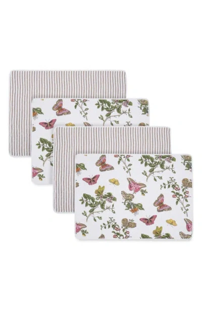 Matouk Reversible Quilted Placemats In Baudin Pink/matteo Bark