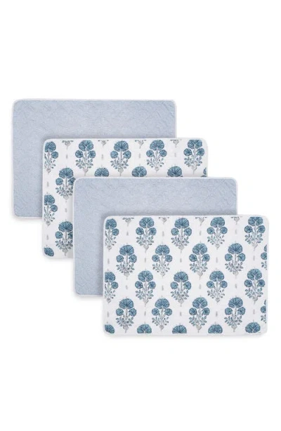 Matouk Reversible Quilted Placemats In Joplin Blue/hazy Blue