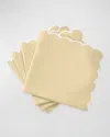 Matouk Savannah Gardens Napkins, Set Of 4 In Butter