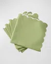 Matouk Savannah Gardens Napkins, Set Of 4 In Green