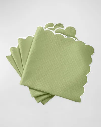 Matouk Savannah Gardens Napkins, Set Of 4 In Spring Green