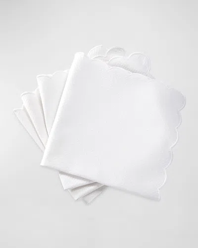 Matouk Savannah Gardens Napkins, Set Of 4 In White