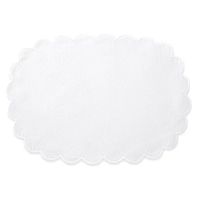 Matouk Savannah Gardens Placemat 13 X 19 Oval, Set Of 4 In White