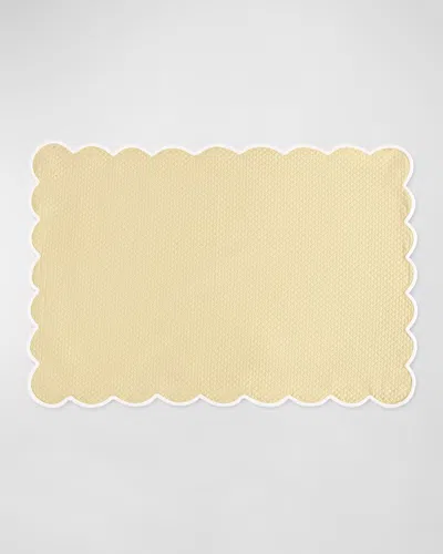 Matouk Savannah Gardens Placemats, Set Of 4 In Butter