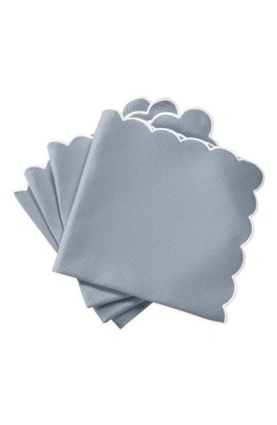 Matouk Savannah Gardens Set Of 4 Napkins In Gray