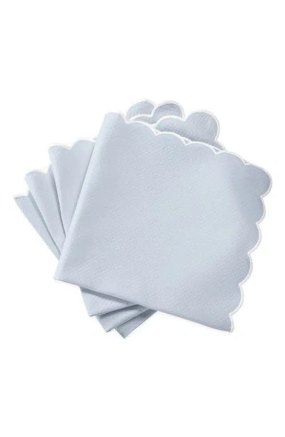 Matouk Savannah Gardens Set Of 4 Napkins In Blue