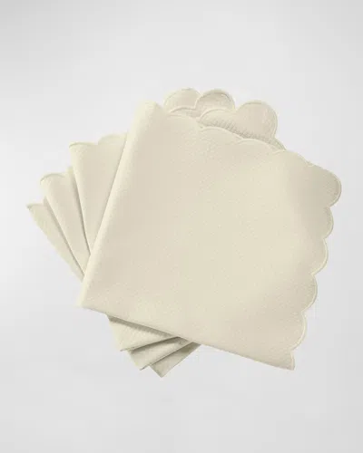 Matouk Savannah Napkins, Set Of 4 In White