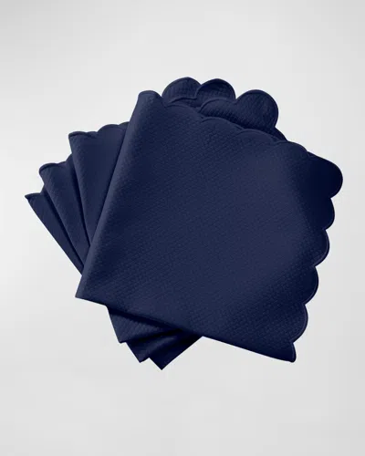 Matouk Savannah Napkins, Set Of 4 In Blue