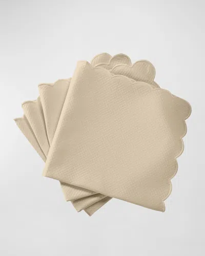 Matouk Savannah Napkins, Set Of 4 In White