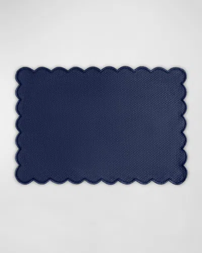 Matouk Savannah Placemats, Set Of 4 In Navy