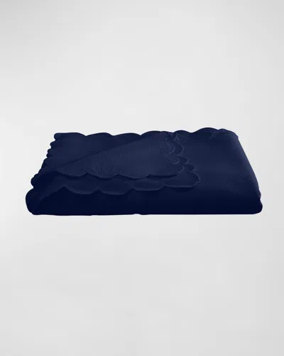 Matouk Savannah Tablecloth, 68" X 90" In Blue