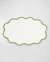 Matouk Scallop Edge Oval Placemat In Grass