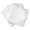 Matouk Scalloped Napkins, Set Of 4 In Classic Gray