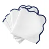 Matouk Scalloped Napkins, Set Of 4 In Sapphire