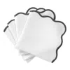 Matouk Scalloped Napkins, Set Of 4 In Smoke Gray