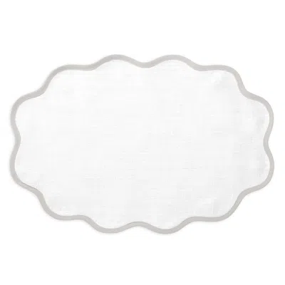 Matouk Scalloped Placemat, Set Of 4 In Classic Gray
