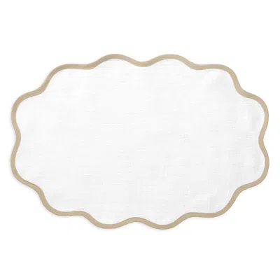 Matouk Scalloped Placemat, Set Of 4 In Oat