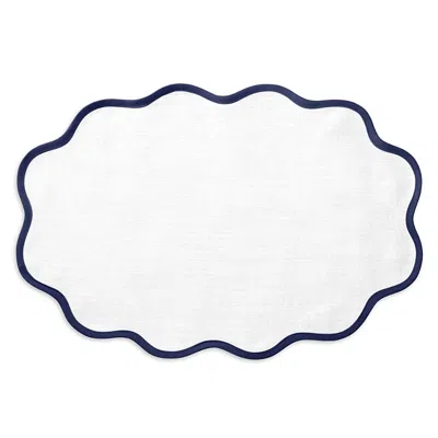 Matouk Scalloped Placemat, Set Of 4 In Sapphire