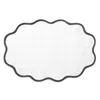 Matouk Casual Couture Scallop Placemats, Set Of 4 In Smoke Gray