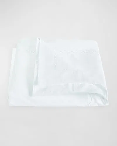 Matouk Scallops Embroidered Duvet Cover, King In White