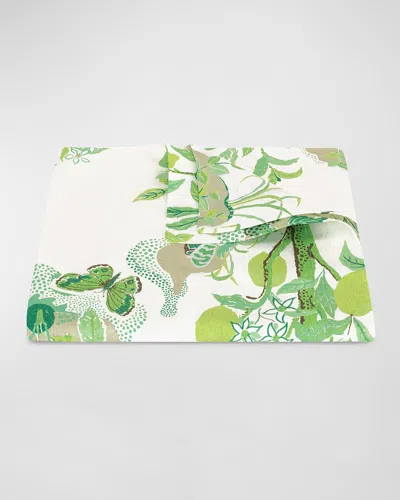 Matouk Schumacher Citrus Garden Tablecloth, 70" X 108" In Grass