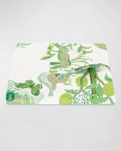 Matouk Schumacher Citrus Garden Tablecloth, 70" X 126" In Grass