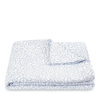 Matouk Schumacher Cora Coverlet, Full/queen In Blue/white