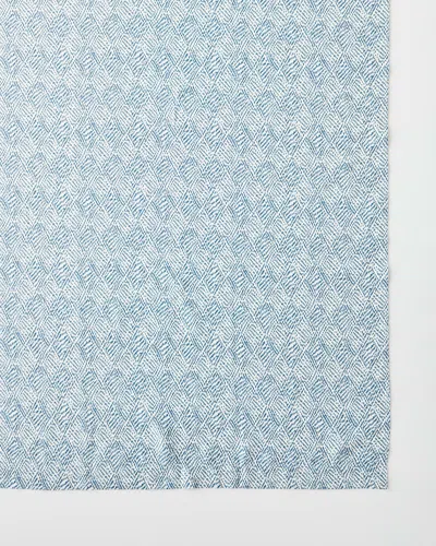 Matouk Schumacher Duma Diamond Tablecloth, 70" X 108" In Blue