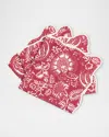 Matouk Schumacher Granada Napkins, Set Of 4 In Scarlet