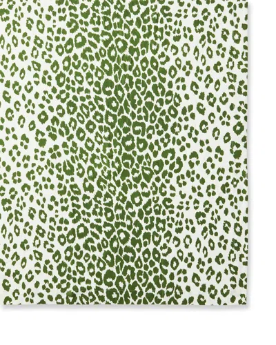 Matouk Schumacher Iconic Leopard Tablecloth, 70" X 108" In Green