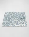 Matouk Schumacher Iconic Leopard Tablecloth, 70" X 108" In Sky