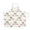 Matouk Schumacher Linen Apron In Tiger Palm Tigereye