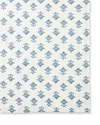 Matouk Schumacher Rubia Linen Tablecloth, 70" X 108" In White/blue