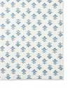 Matouk Schumacher Rubia Linen Tablecloth, 70" X 144" In White/blue