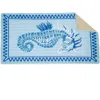 Matouk Seahorse Beach Towel In Bermuda Blue