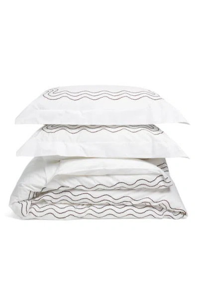 Matouk Serena Duvet Cover Set In Brown